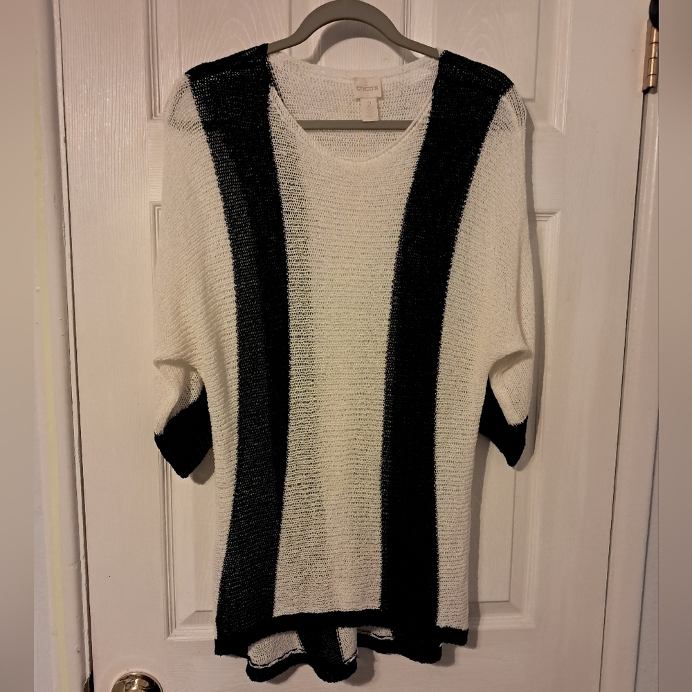 Chicos Vertical Stitch Vanessa Pullover - Picture 2 of 9